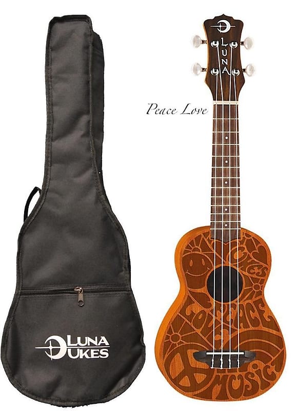 Luna Guitars Peace Love Ukulele, UKE PCE image 1