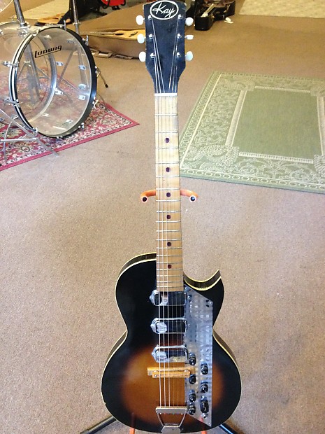 Kay K1963 value leader 60s Sunburst 3 pickup image 1