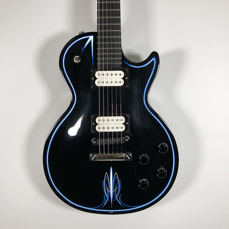 Gibson Les Paul Studio Hot Rod Ebony with Blue and White Pinstripe 2014 image 1