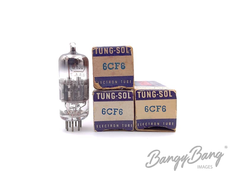 3 Vintage Tung-Sol 6CF6/6CB6A/EF190 Pentode Beam Power RF/IF Valve- BangyBang Tubes image 1