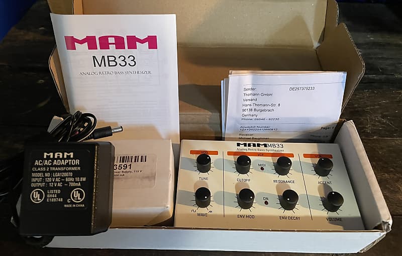 MAM MB33 Analog Retro Bass Synthesizer (TB-303 Clone) | Reverb