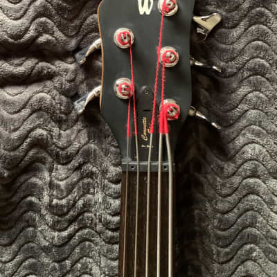Warwick Corvette 5 string fretless left handed bass 2010 waxed bubinga UK courier paid by seller image 4