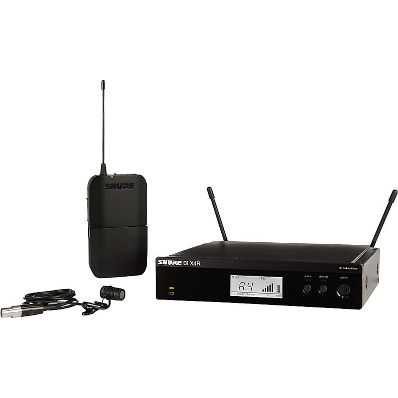 Shure BLX14R/W85 Wireless Lavalier System with WL185 Cardioid Lavalier Mic Regular Band H9 image 1