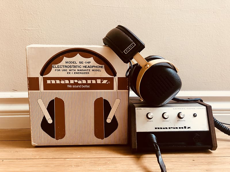 Marantz SE-1HP Electrostatic Headphones with EE-1 Electrostatic Energizer  1970's