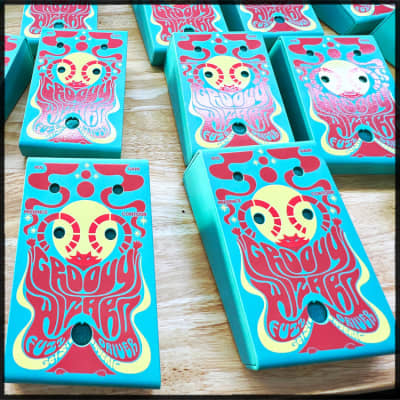 KittycasterFX Groovy Wizard Fuzz Driver Pedal Limited Monterey Pop Colorway image 3