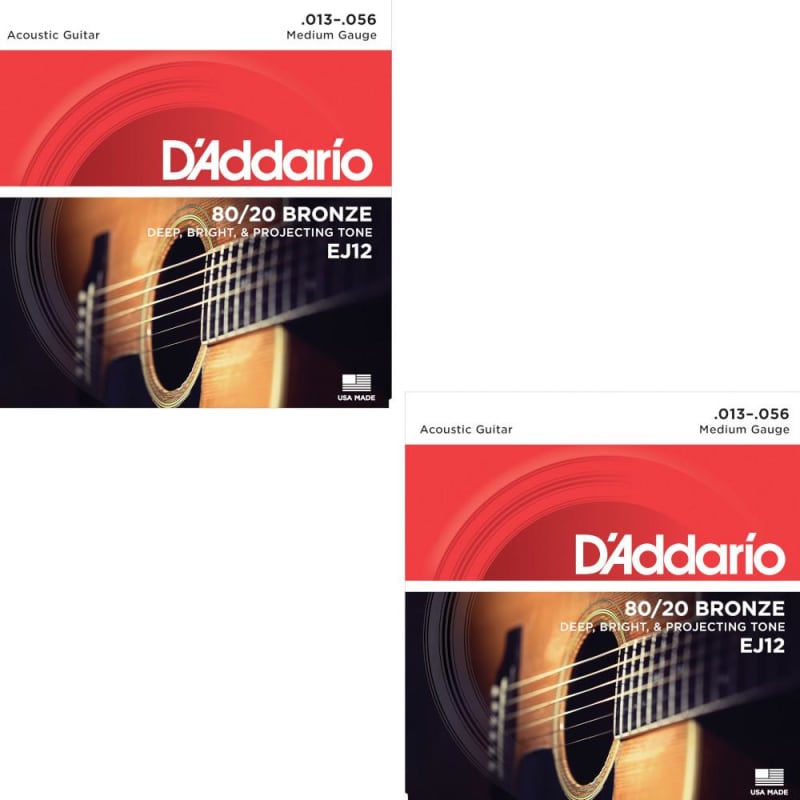 D'Addario Guitar Strings - Acoustic - EJ11 Light 12-53 80/20 Bronze