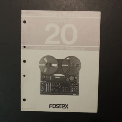 Fostex A-Series Model 20 Owner's Manual [Three Wave Music] image 1
