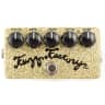 Zvex Fuzz Factory Custom Hand Painted Black Script over Gold Sparkle by Hannah Haugberg
