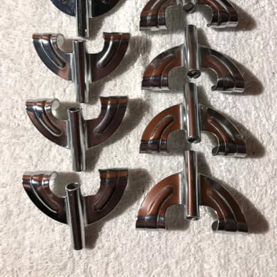 Vintage Extra Large Butterfly Bass Drum Claw Hooks 1 5/8" x 2 1/2" (8) Late 70's/early 80's - Chrome image 3