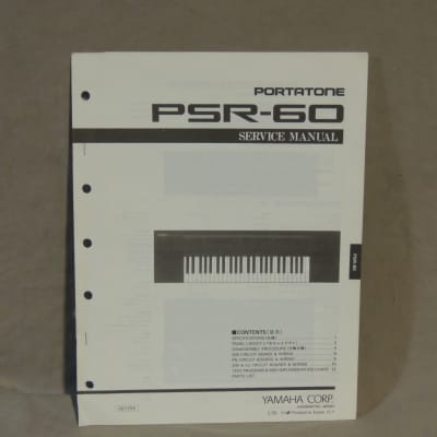 Yamaha Portatone  PSR-60 Service Manual [Three Wave Music]