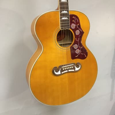 Epiphone J-200 Acoustic Guitar - Aged Natural Antique Gloss image 4
