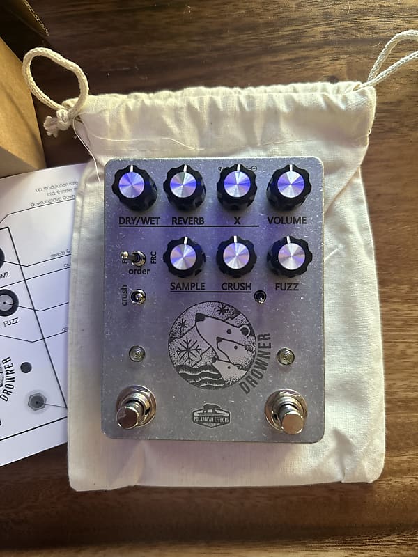 Polarbear Effects Drowner 2023 Fuzz Reverb Bitcrusher Reverb