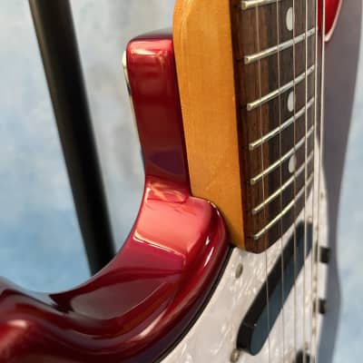2010 Fender Japan MG-69 Mustang Old Candy Apple Red MIJ LH Left image 5