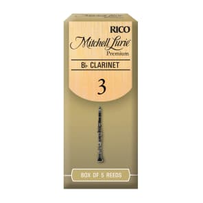Rico RMLP5BCL300 Mitchell Lurie Premium Bb Clarinet Reeds - Strength 3.0 (5-Pack)