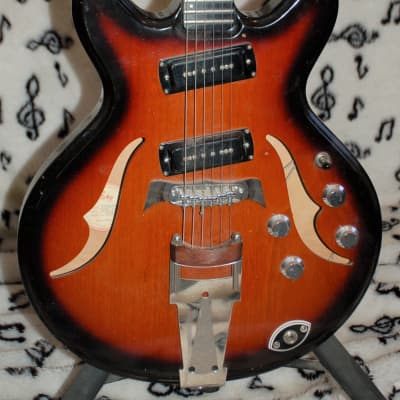 Fury Concord  L-S Jazz Series Thinline Electric Guitar 1974 image 3