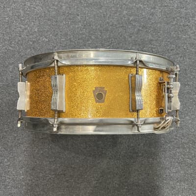 Vintage 60's Ludwig Hollywood Outfit 12/12/16/22" Drum Set Kit with matching 14" Jazz Fest Snare in Sparkling Gold Pearl image 18