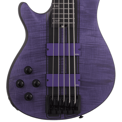Schecter C-5 GT Bass LH Satin Trans Purple image 1