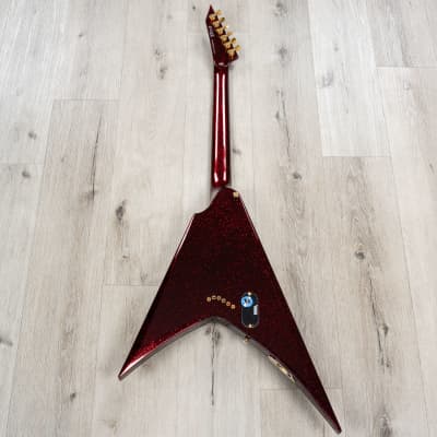 ESP LTD KH-V Kirk Hammett Signature Guitar, Ebony Fretboard, Red Sparkle image 5