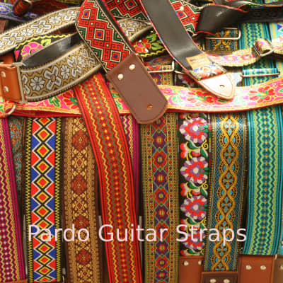 Pardo Guitar Strap Rainbow Deluxe Hippie 2'5 Inches Wide Guitar & Bass Ethnic Retro image 8