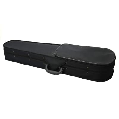 Glarry GV102 4/4 Solid Wood EQ Violin Case Bow Violin Strings Shoulder Rest Electronic Tuner Connecting Wire Cloth 2020s - Black image 2