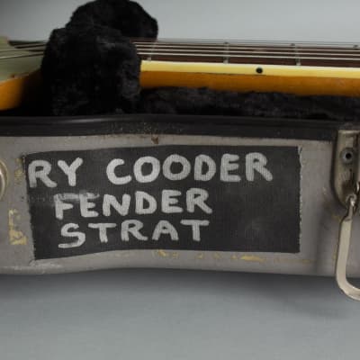 Fender  Stratocaster owned and played by Ry Cooder Solid Body Electric Guitar,  c. 1967, ser. #144953, road case. image 13