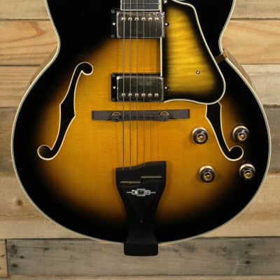 Ibanez George Benson LGB300 Hollowbody Guitar Vintage Yellow Sunburst w/  Case image 2