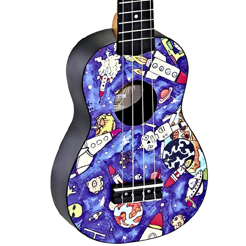 Ortega Keiki Designer Series Ukulele Soprano Spaceman K2-SP w/ Bag