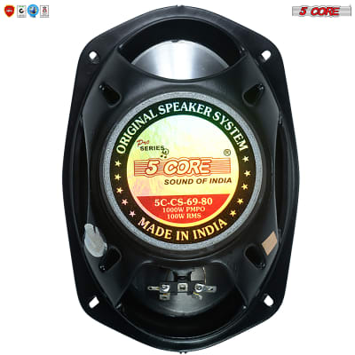 5 Core Car Speaker Coaxial 3 Way 6X9"  1600 Watts PMPO ,4 OHM Speakers For Car Audio Premium Quality CS-69-80 pair image 4