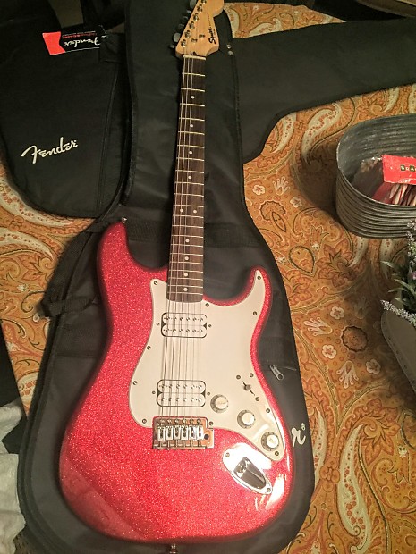 Brand Red Sparkle New Fender Squier Bullet Strat HH with Brand Red Sparkle New Fender Squier Bullet Strat HH with