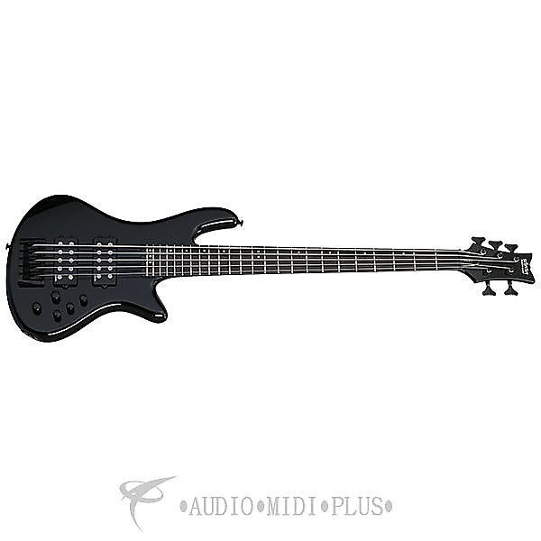 Schecter Stiletto Stage 5 Ebony Fretboard Electric Bass Black Gloss 2483 815447023631 Reverb