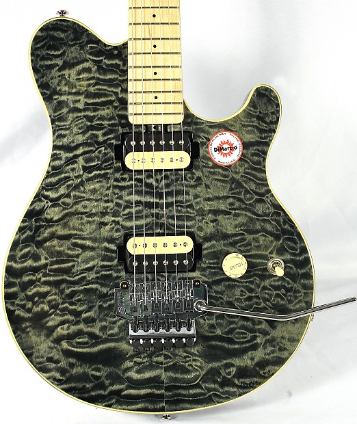 Sterling AX40D AX 40 D Axis Electric Guitar Dimarzio Pickups Trans Black