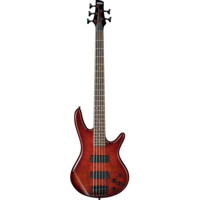 IBANEZ GSR205SM-CNB GIO-Serie E-Bass 5 String, charcoal brown burst for sale