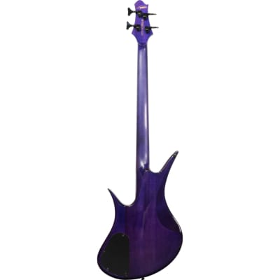 Legator HB4SS Helio Super Shred Bass, Ebony Fretboard, High Gloss Purple Magenta Burl (B-STOCK) image 2