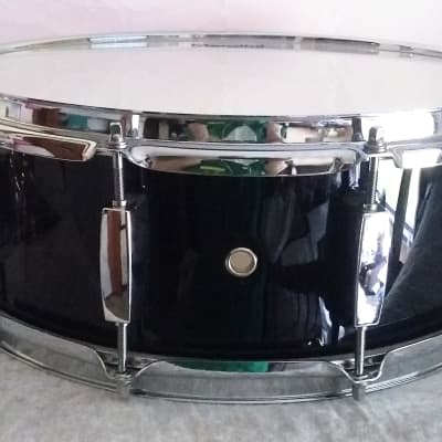 UNMARKED BEGINNER Snare Drum 14" x 5.5" Piano Black Wrap image 2
