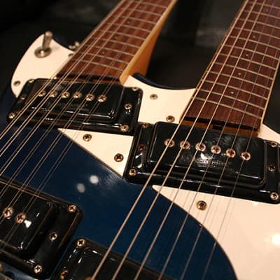 Mosrite ‘Joe Maphis’ Style Double Neck 1966 Blue image 4