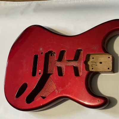 1987 Kramer USA Pacer Deluxe F Series Plate Candy Apple Red Guitar Body Floyd Ready image 2