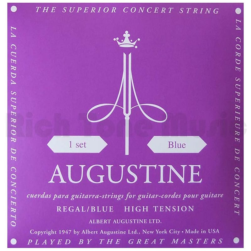 Augustine 'Regal Blue' Classical Guitar Strings Reverb