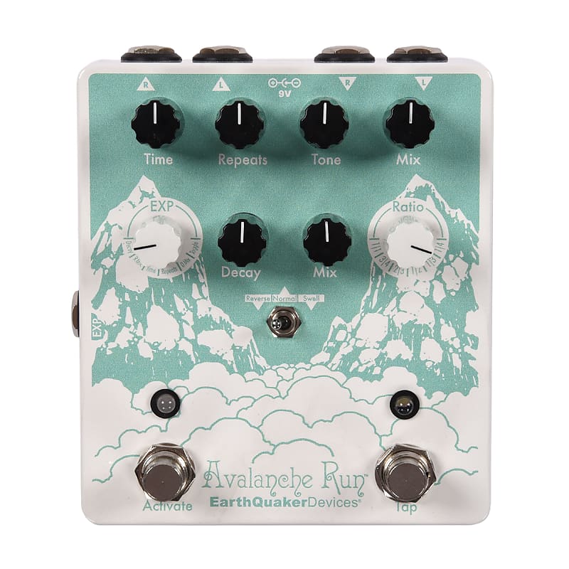 Earthquaker Devices Avalanche Run v2 Stereo Delay & Reverb White & Mint (CME Exclusive) image 1