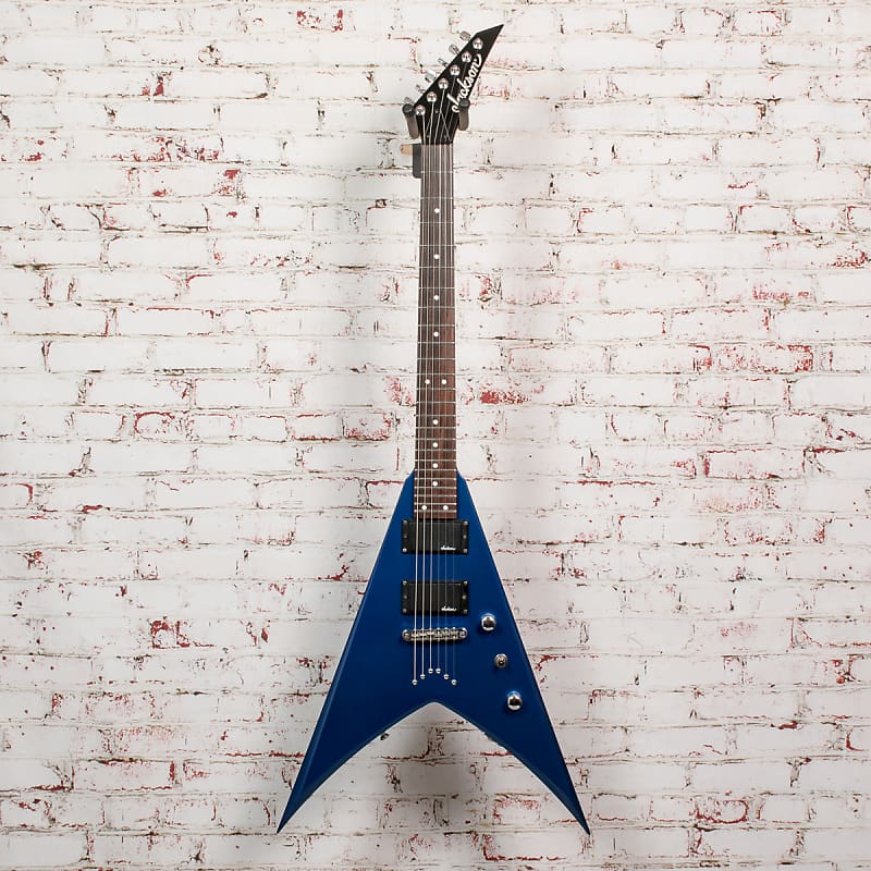 Jackson V Electric Guitar, Bolt-On Neck, Blue x3004 (USED
