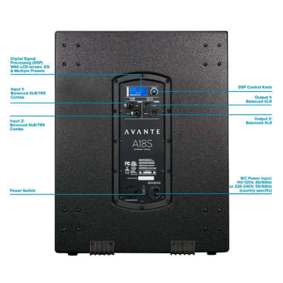 Avante Audio A18S Achromic Series 18-inch, Active Subwoofer image 2