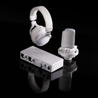 Arturia MiniFuse Recording Pack, White with EF1 Headphones and CM1 Microphone image 3