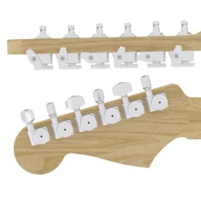 Hipshot 6K1FEL0C-STAG Guitar Tuner Upgrade Kit Fender Directrofit (set of 6) - Chrome image 3