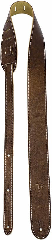 Buy Perri's BM2-6554 2 Italian Leather Guitar Strap, Chestnut