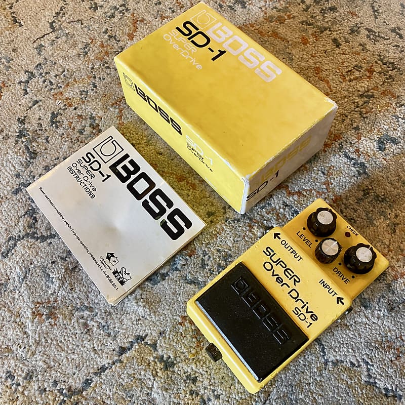 Boss SD-1 Super Overdrive MADE IN JAPAN Black Label 1985