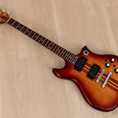 1980s Kawai F-III Vintage Neck Through Guitar Sunburst w/ Case