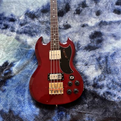 JAPANESE lawsuit SG Bass  70-80’s Candy apple red image 1