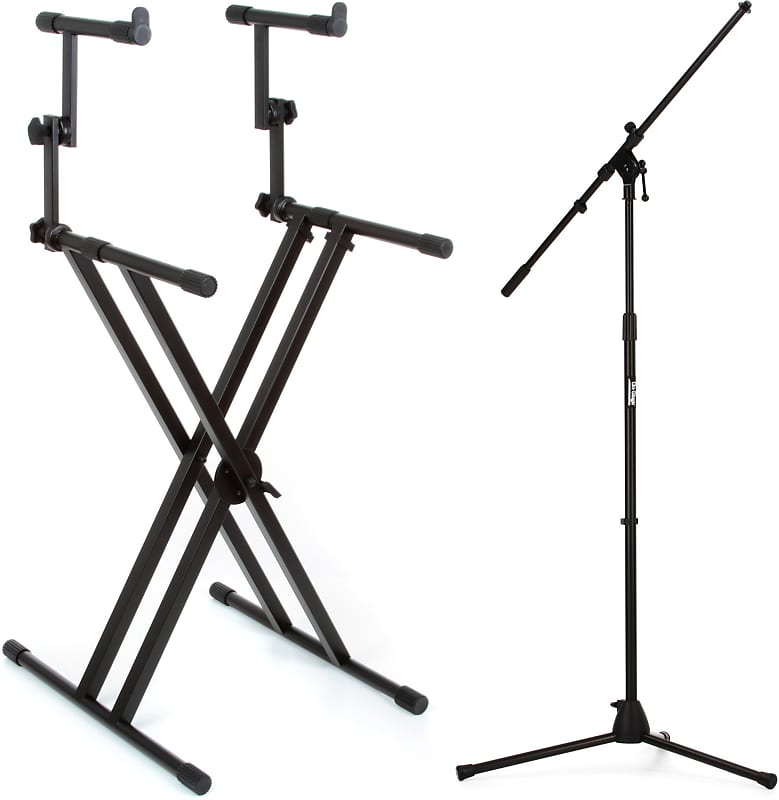 Gator Frameworks GFWKEY5100X Deluxe 2Tier XStyle Keyboard Reverb