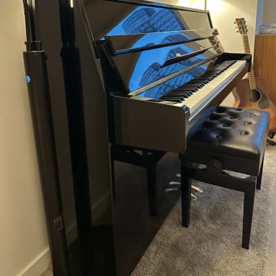 Yamaha b1 Acoustic Upright Piano Late 2021 - Present - Polished Ebony with Gold Fittings image 1