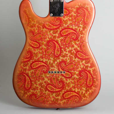 Fender  Telecaster Paisley Solid Body Electric Guitar (1968), ser. #250279, original black tolex hard shell case. image 4
