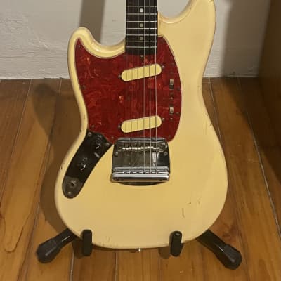 Fender Left handed mustang Early 90s - Aged white for sale